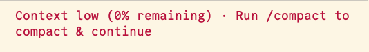 adstastic's tweet photo. Now that I have (pretty accurate!) token counting in my statusline, I'm trying to see when the API actually stops my session. With auto-compact off, it starts warning 0% context around 160k tokens (80% context) https://t.co/3qM5azfA8v