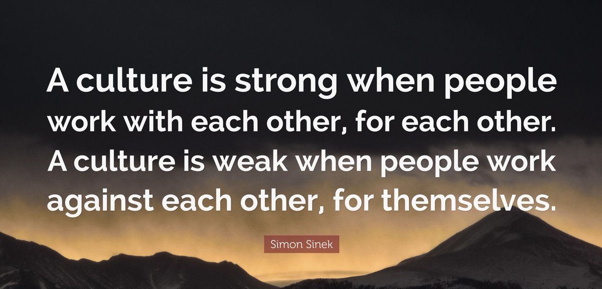 Principal_H's tweet photo. A culture is strong when people work with each other, for each other.

A culture is weak when people work against each other, for themselves.

#education #teachers https://t.co/gjqj8ibU5W