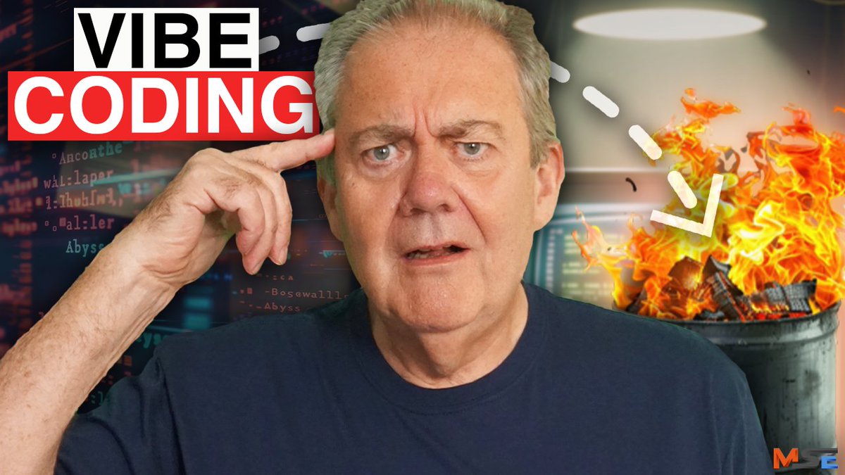 Modern Software Engineering (@modernsoftwarex) on Twitter photo Vibe Coding Is The WORST IDEA Of 2025 | <a href="/davefarley77/">Dave Farley</a>
AVAILABLE NOW 📽️
Watch HERE 🔗 youtu.be/1A6uPztchXk Vibe Coding Is The WORST IDEA Of 2025 | <a href="/davefarley77/">Dave Farley</a>
AVAILABLE NOW 📽️
Watch HERE 🔗 youtu.be/1A6uPztchXk