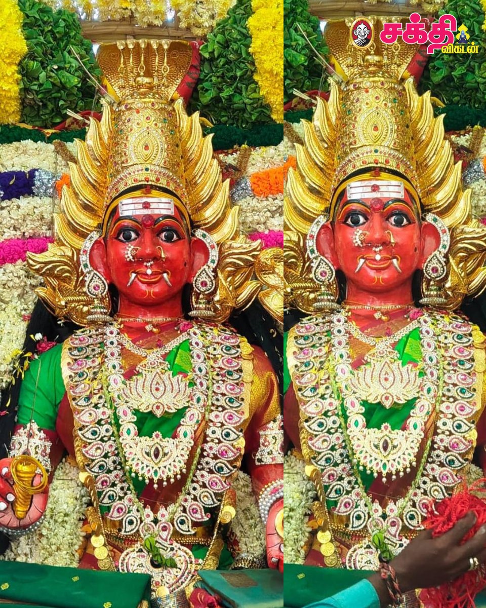 SakthiVikatan's tweet image. சென்னை ராயப்பேட்டையில் நடைபெற்ற கோலவிழி அம்மன் 157-ம் ஆண்டு ஜாத்திரை திருவிழாவில் கலந்துகொண்ட பக்தர்கள் புடவை, கொலுசு மற்றும் கண்ணாடி வளையல்களை நேர்த்திக்கடன்களாக சமர்ப்பித்து அம்மனை வழிபட்டனர்.

#KolavizhiAmman | #Royapettah | #SakthiVikatan