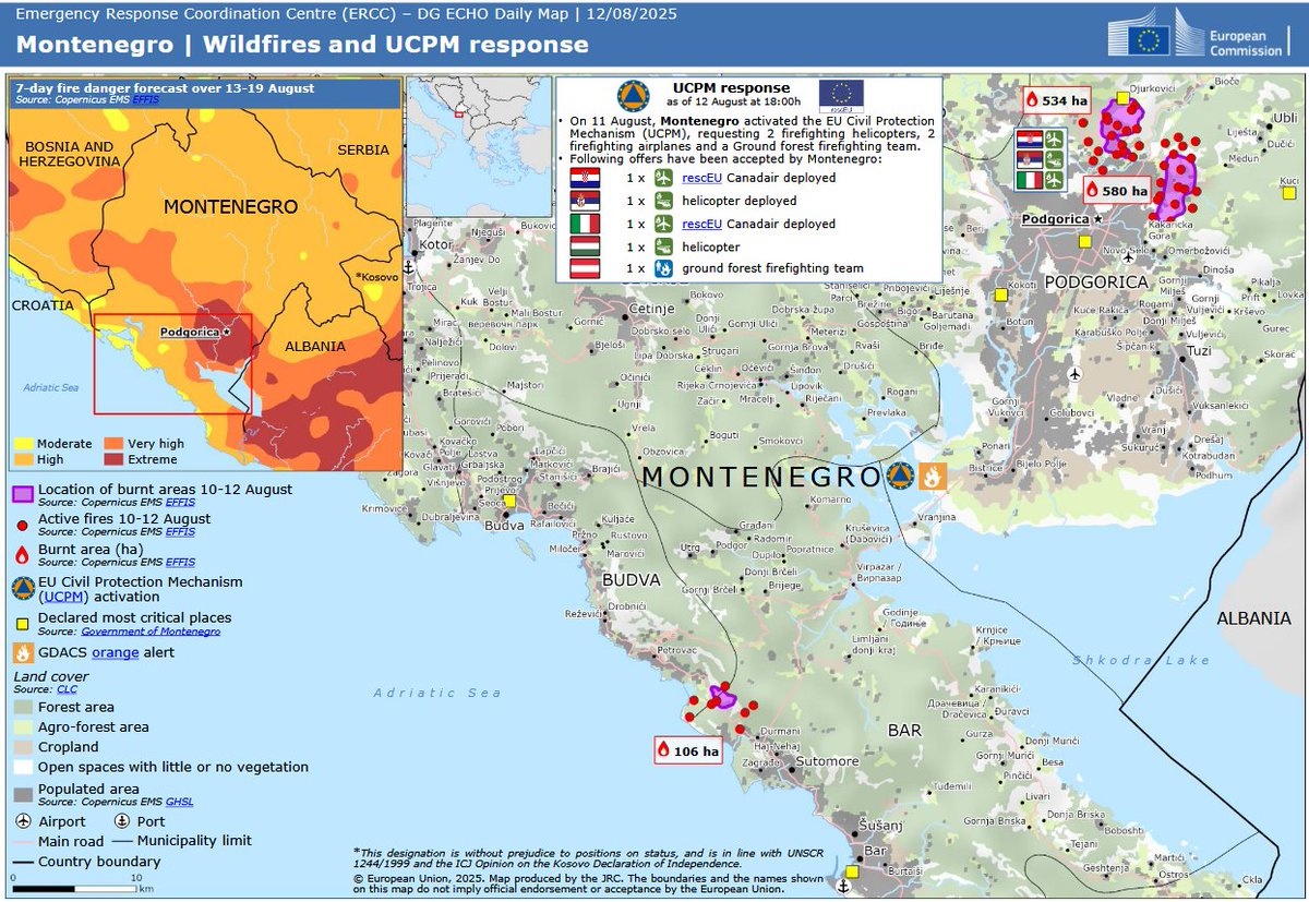 EU in Montenegro 🇪🇺 (@euambme) on Twitter photo Latest map of forest fires in 🇲🇪 and 🇪🇺 Civil Protection Mechanism response. #TeamEurope
Najnovija mapa požara u 🇲🇪 i pomoći kroz 🇪🇺 Mehanizam civilne zaštite. #TimEvropa
<a href="/eu_echo/">EU Civil Protection & Humanitarian Aid 🇪🇺</a> Latest map of forest fires in 🇲🇪 and 🇪🇺 Civil Protection Mechanism response. #TeamEurope
Najnovija mapa požara u 🇲🇪 i pomoći kroz 🇪🇺 Mehanizam civilne zaštite. #TimEvropa
<a href="/eu_echo/">EU Civil Protection & Humanitarian Aid 🇪🇺</a>
