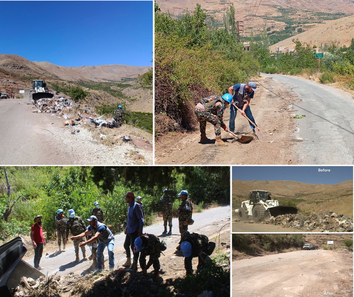 #UNDOF continues to engage and assist the local community when and where it can. During this week NEPCON conducted CIMIC activities that included assisting locals with a cleanup of their area.