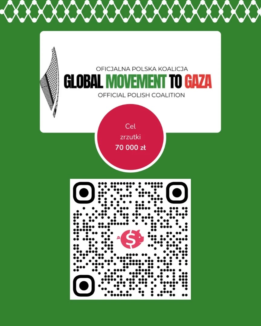 Pomóż nam wyprawić polską załogę Global Sumud Flotilla do Gazy, przełamać zbrodniczą blokadę i stworzyć morski korytarz humanitarny.