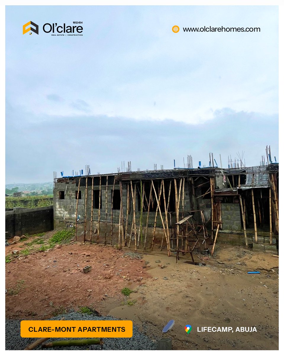 olclarehomes's tweet image. Progress in motion 🏗️ Here&apos;s a quick look at ongoing work on site as we bring our residential project — Claremont Apartments to life. Stay tuned for more updates! 
Yet to secure a unit? Contact us now! 2348136323436

#SiteUpdate #residentialconstruction #buildingprogress