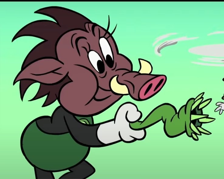 GavEl0130's tweet photo. John Stewarthog aka The Green Lamprey ๐ #dc #DCNation #furry https://t.co/dm22xaa7oQ
