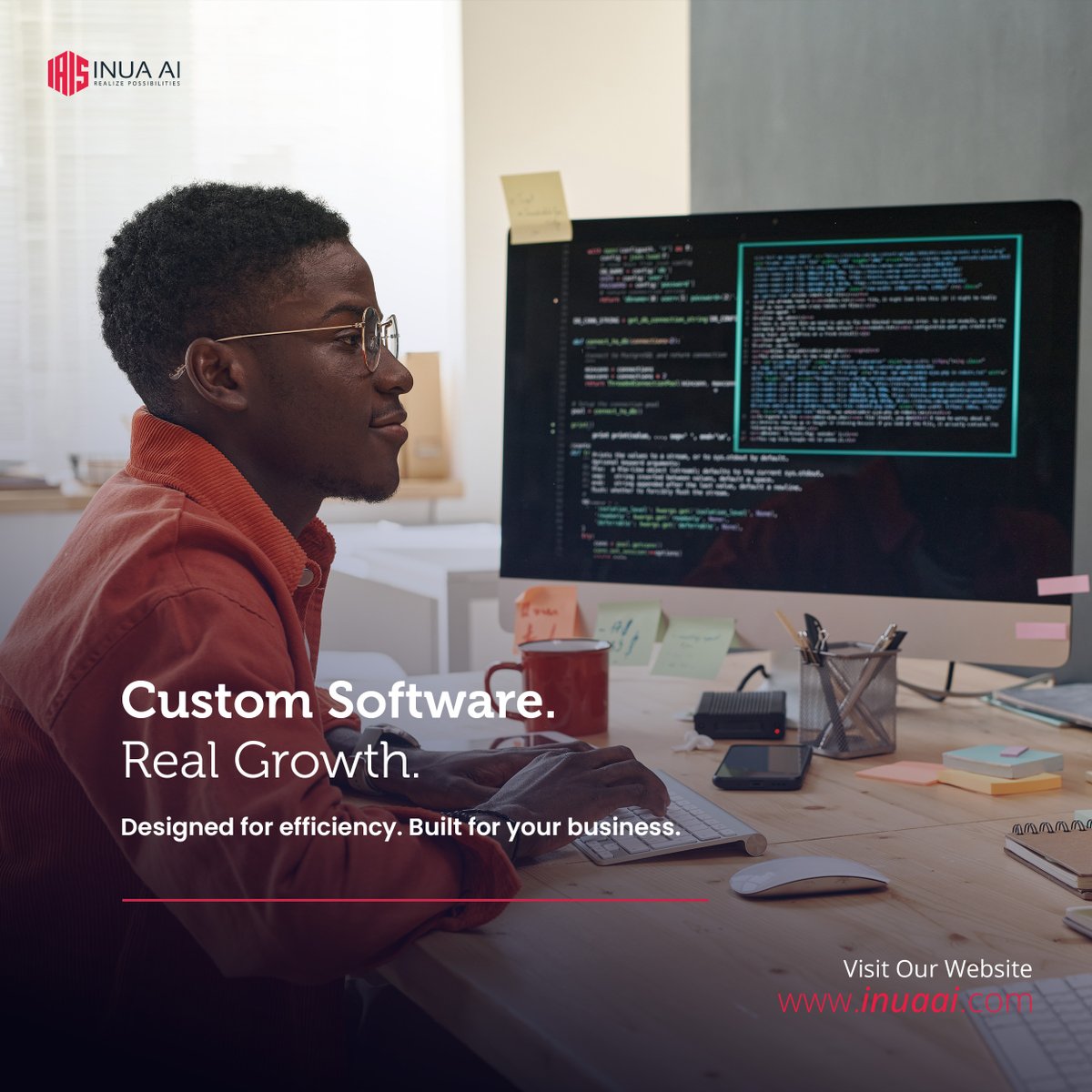 INUA_AI's tweet image. Custom software isn’t just about tech—it’s about unlocking efficiency, sparking growth, and turning your vision into reality. Let’s build solutions that work exactly the way you need them to.

#CustomSoftware #TechForBusiness #RealizePossibilities #INUAAI
