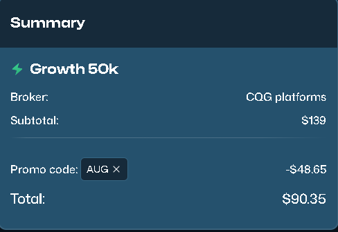 BoncomptePere's tweet photo. 🚨 35% OFF on all Tradeify accounts 🚨
Start now for only $90.35!! 💵
Upgrade your trading, get funded now 👇 https://t.co/UqLGyHPdRG
⚡️ Use code: "AUG" at checkout
#USDJPY #XAUUSD #es #nq_f #es_f $cl $spy $nvda $tsla #daytrading #PropFirm #GOLD #WTI #Crudeoil #forextrding https://t.co/WddPjYPDLe
