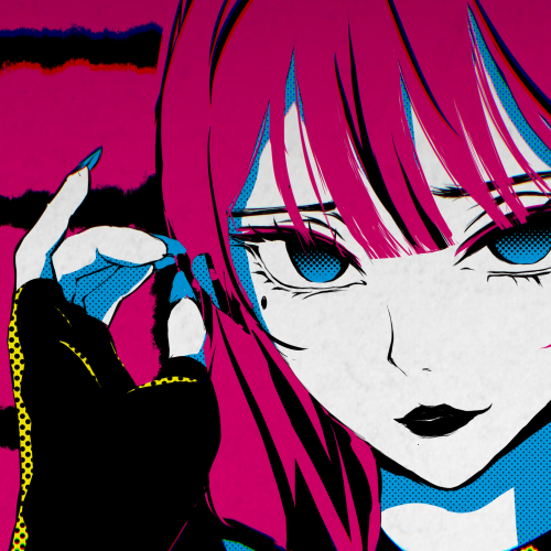 「8/15(金) 20:00 ボカロ曲を公開します。 歌はもちろん、巡音ルカ。 悪」|奏音69♛のイラスト
