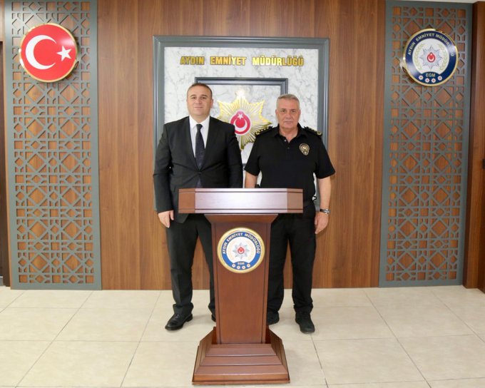 Aydın Kaymakamı Hasan Taş, Emniyet Müdürü ile Görüştü