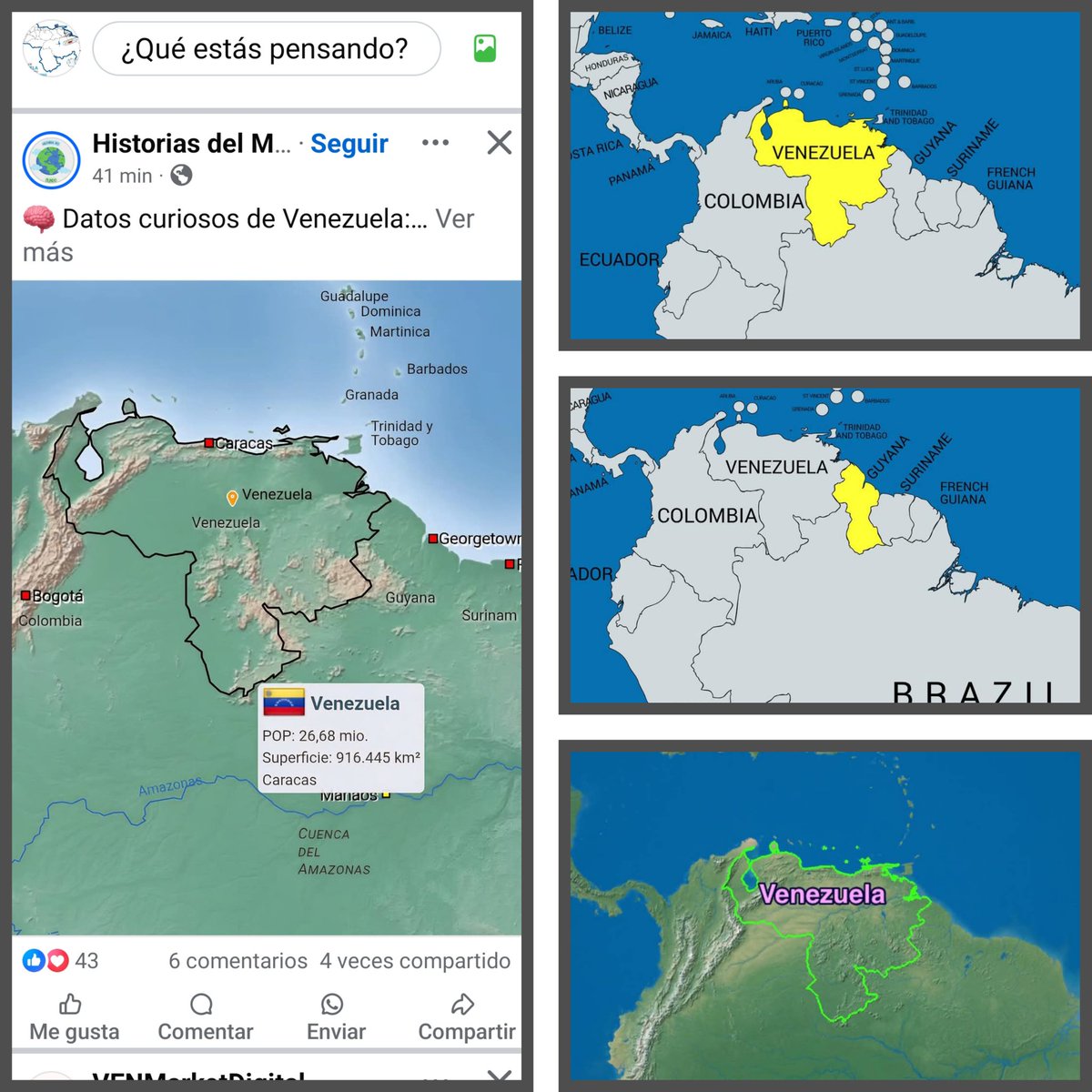 #13Ago Somos los únicos en darnos cuenta? #MiMapa 

El presupuesto de la cancillería de Guyana ($13M) y la labor de inteligencia del Instituto de Defensa Nacional de ese país incrementa su presencia en redes sociales bajo el pago de publicaciones dónde se observé el mapa de
