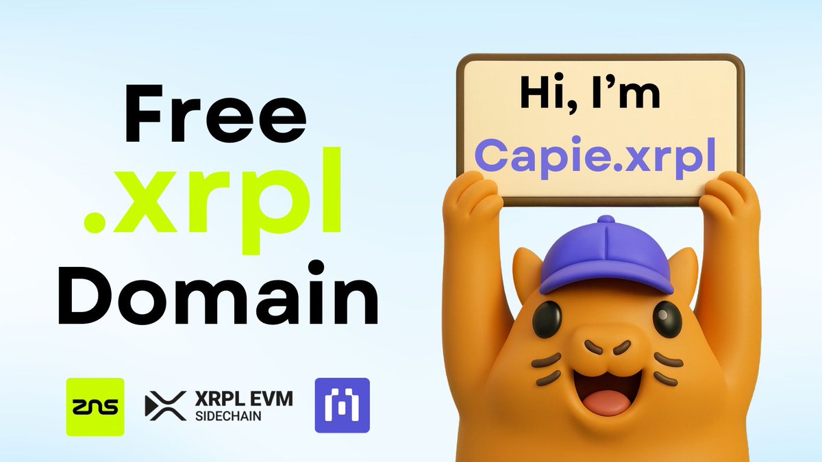 Capie - Try Blockscout Block Explorers (@scoutingcapie) on Twitter photo 🪂 FREE GIFTS FOR BLOCKSCOUT MERITS HOLDERS
Claim a free 5+ letter .xrpl domain on XRPL EVM with your Merits✨
✦︎ Register: eth.blockscout.com/?ref=ICAPIE
✦︎ Earn Merits
✦︎ Exchange for an ZNS: merits.blockscout.com/?tab=spend
Also, XRPL EVM x Blockscout campaign will end soon⏳ 🪂 FREE GIFTS FOR BLOCKSCOUT MERITS HOLDERS
Claim a free 5+ letter .xrpl domain on XRPL EVM with your Merits✨
✦︎ Register: eth.blockscout.com/?ref=ICAPIE
✦︎ Earn Merits
✦︎ Exchange for an ZNS: merits.blockscout.com/?tab=spend
Also, XRPL EVM x Blockscout campaign will end soon⏳