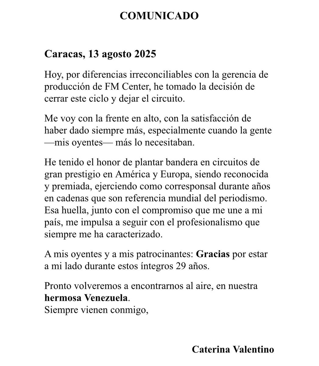 #13Ago A la opinión pública: