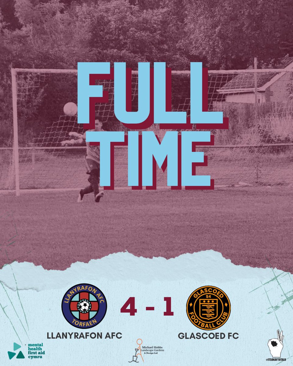 Yesterday’s result VS Glascoed FC.

Goals:
Dan Feili
Korben Bennett
Harvey Richardson
Dylan Elston

Other than that we won’t mention anything else and we’ll let the VEO highlights from Glascoed do the talking…

Up The Llany💙❤️