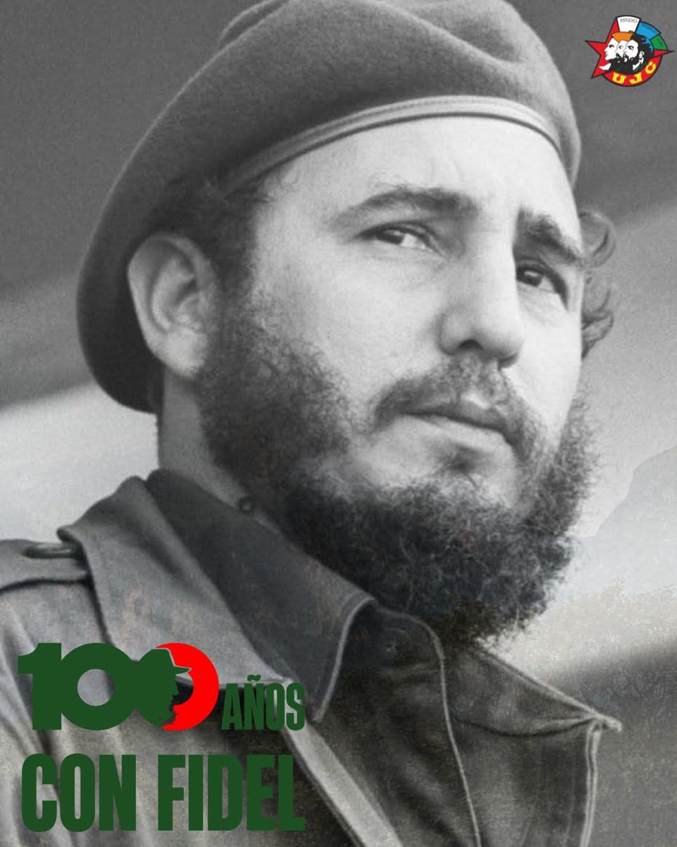 Generación Fidel: Con la misma 💪 de ayer, la de hoy. 
A 99 años de su natalicio, los jóvenes 🇨🇺 honramos al Comandante en Jefe no con palabras, sino con acción.
Llevamos en nosotros su llamado a la dignidad, la justicia y la defensa de lo nuestro.

#Cuba #UJCdeCuba #SiempreJoven