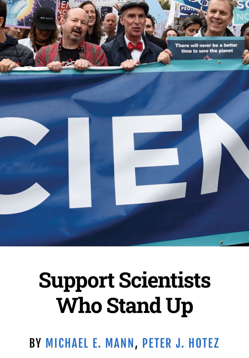 Many scientists stay silent for fear of becoming targets of political or ideological attacks meant to discredit or intimidate them. But now more than ever, we need to speak up - and scientific institutions must do more to protect those who do. More below.