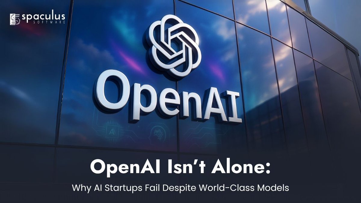Spaculus's tweet image. Even OpenAI isn’t immune to the challenges that sink AI startups. Find out the surprising reasons behind these failures.
Read This: spaculus.com/news/openai-is…
#AIstartups #StartupLessons #Spaculus #Spaculussoftware