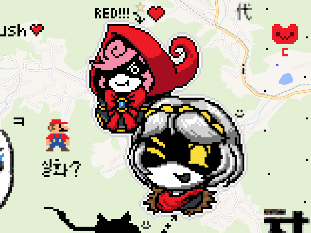 Drew my two favorite characters on Wplace. #UndertaleRed #SerialDesignationV