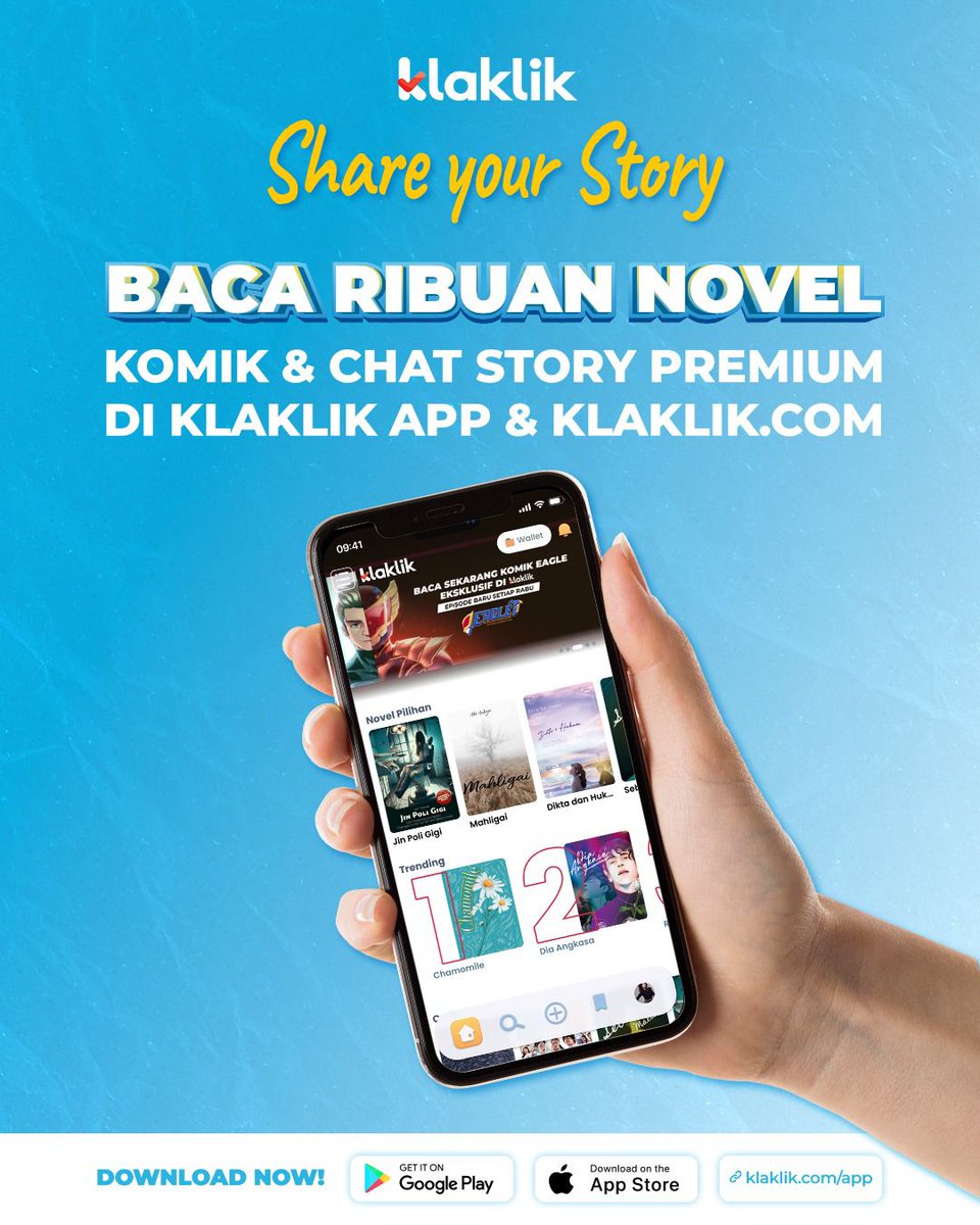 Jagoan cewek di komik EAGLE yang kemampuannya gak kaleng kaleng🤨 

Baca Komik “EAGLE” dan komik lainnya di KLAKLIK App dan Klaklik.com sekarang!📲 

Klik di sini: klaklik.com/comicdetail/MT…

#novel #komik #chatstory #klaklik #shareyourstory