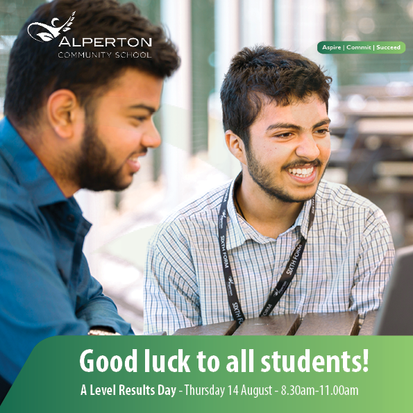 We are looking forward to the A Level Results Day tomorrow Thursday 14 August.

You can collect your results from 8.30am - 11am from our Stanley Avenue Site.

Good luck to all students!!!