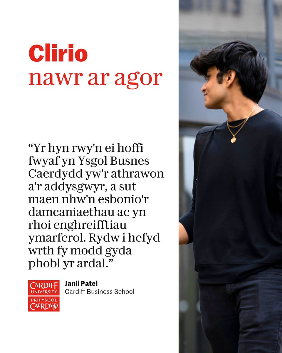 cardiffbusiness's tweet image. 🎓Ystyried eich camau nesaf?

🤝Mae amser o hyd i ymuno â ni ym mis Medi drwy’r broses Glirio.

📍P'un a ydych chi’n ailfeddwl eich cynlluniau neu newydd ddechrau arni, rydyn ni yma i'ch helpu i ddod o hyd i'ch lle.

👉 cardiff.ac.uk/cy/clearing

#clirio #prifysgolcaerdydd #busnes