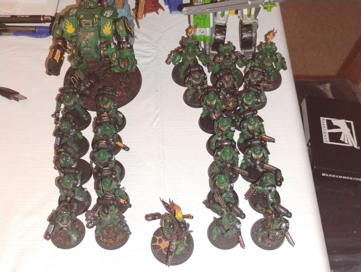 Sethsnake_YT's tweet image. The Emperor's Will waits for no one. With another box finished another is started. I am close to having a big enough army for standard sized tabletop 40k games. Next on the list is a box of Intercessors, then I wait til a special delivery arrives...