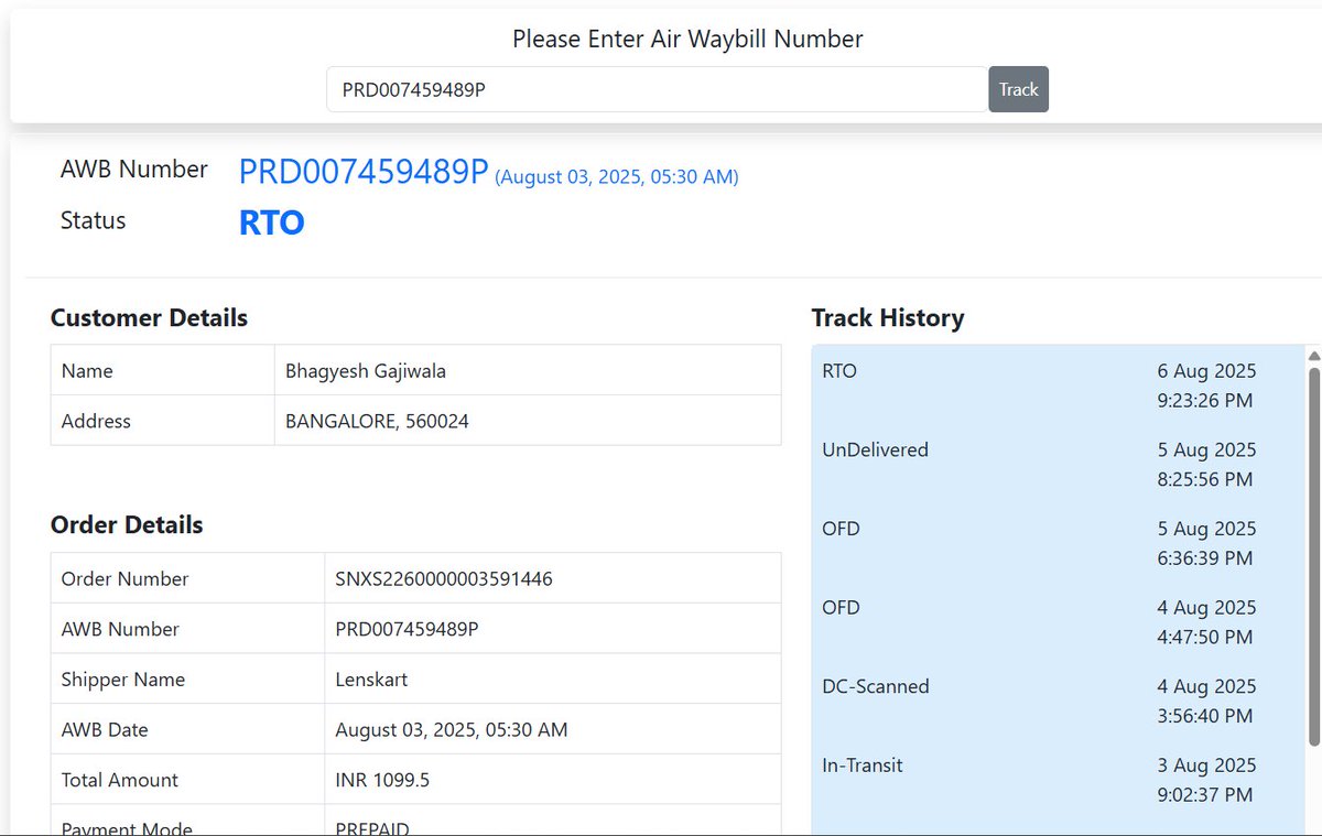 Bhg730's tweet photo. Hey, @Lenskart_com, Order ID: 1315867674, Both product were unable to deliver, no one call me for the delivery, currently both are RTO, I bought from Bhuvaneswari Nagar, Hebbal Store, now store has no idea what to do, Please atleast refund my fund as it was not delivered. 😡 https://t.co/OgcvwWB1BL