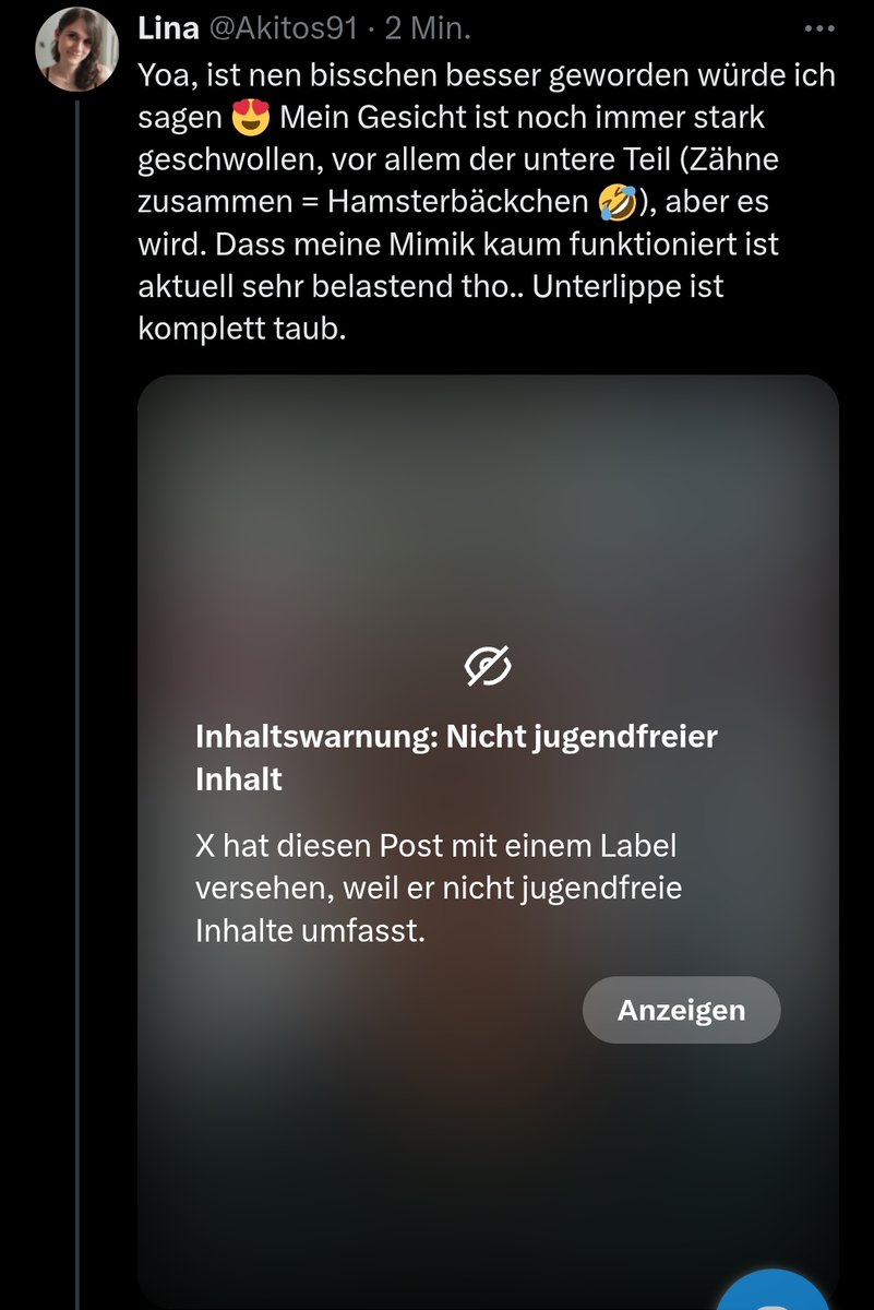 Hää fick dich doch Musk?! Was ist an meinem Gesicht bitte "nicht jugendfreier Inhalt" 😫 Was soll das denn...