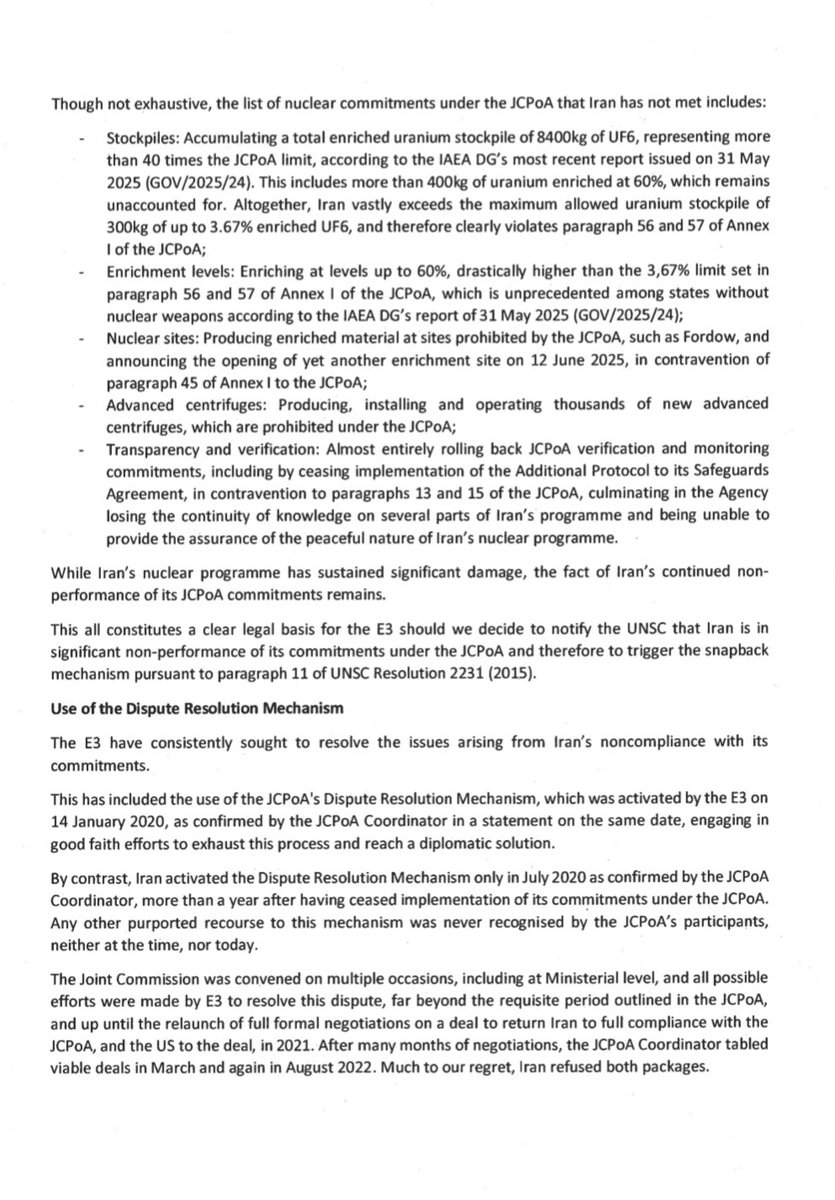 jnbarrot's tweet photo. L’Iran ne peut en aucun cas accéder à l’arme nucléaire. Si l’Iran persiste à violer ses obligations internationales, la France et ses partenaires allemand et britannique réenclencheront fin août les embargos mondiaux sur les armes, les équipements nucléaires et les restrictions bancaires levés il y a 10 ans.

Nous avons proposé de suspendre temporairement et de façon conditionnelle la réactivation de ces sanctions pour donner sa chance à la négociation. Cette offre reste à ce jour sans réponse de l’Iran.