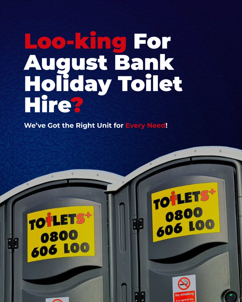 August Bank Holiday is just around the corner! Is your event covered?

Big or small, posh or practical, we’ve got units to suit every type of event.

#ToiletsPlus #BankHolidayWeekend #EventReady #ToiletHire #PortableToilets #LateBookings