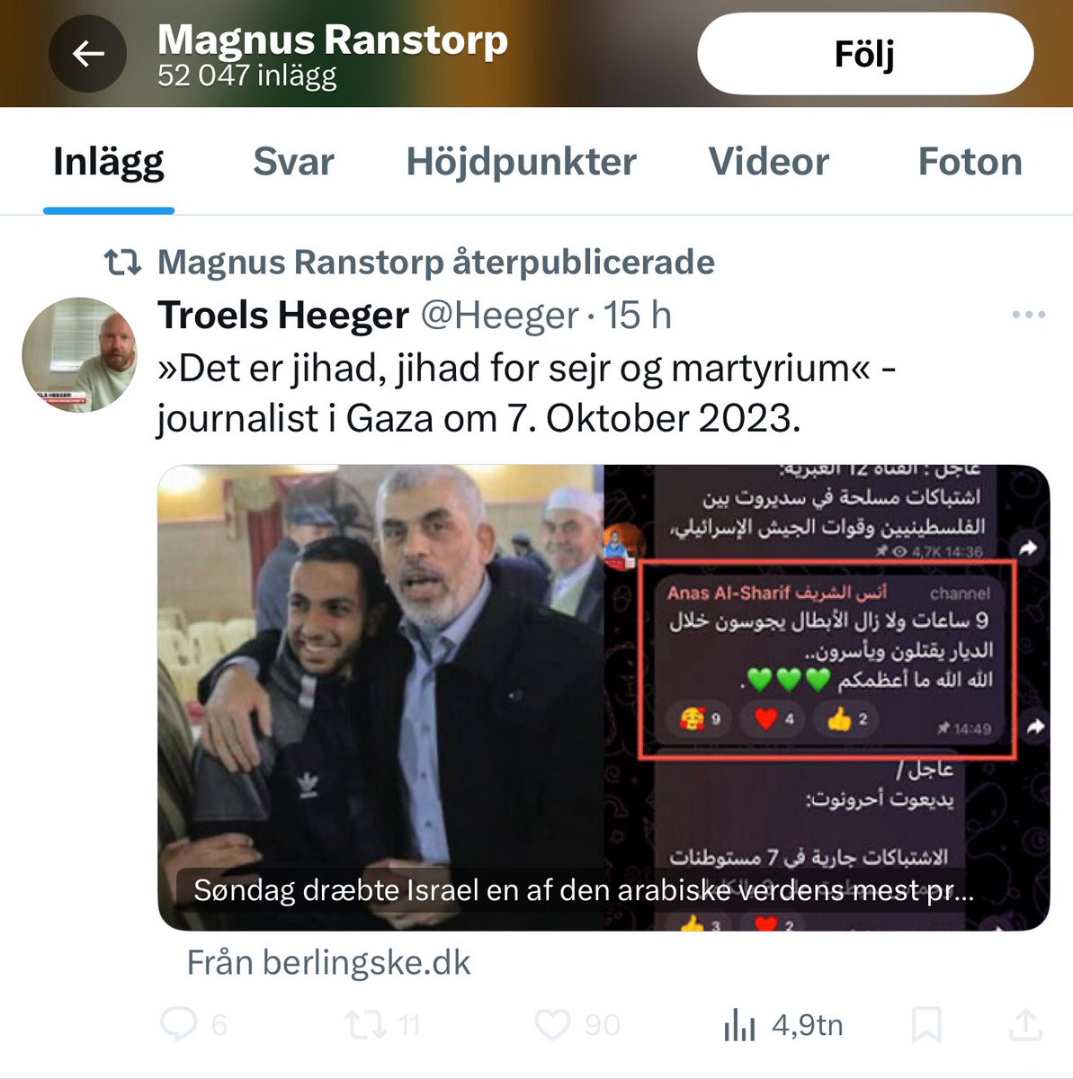 Tony Johansson tweet media