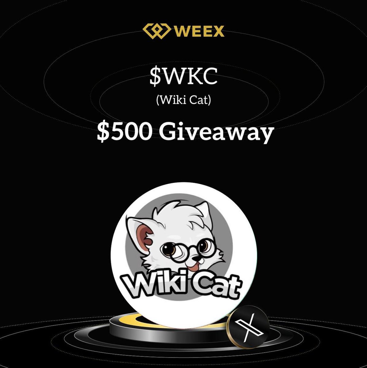 🚨 Nouveau sur #WEEX !

Nous sommes heureux d’annoncer que $WKC (<a href="/wikicatcoin/">Wiki Cat</a>) est désormais disponible sur le marché Spot de WEEX ! 
🎉 Concours : 500 $WKC à gagner
20 gagnants = 25 $WKC chacun

Pour participer :
1⃣ Suivez <a href="/WEEX_Official/">WEEX</a> et <a href="/wikicatcoin/">Wiki Cat</a>
2⃣ Likez ❤️, retweetez et