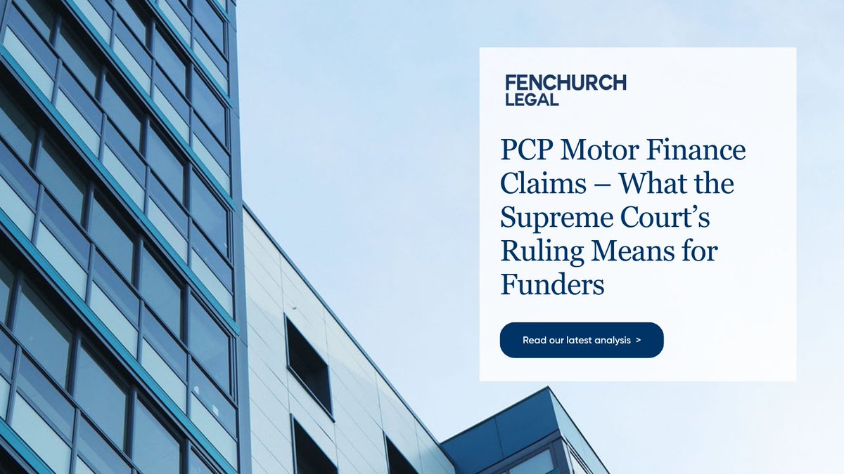 The Supreme Court’s Aug 1 ruling reshapes PCP motor finance claims — narrowing some routes but confirming a proven path. With a 2026 FCA redress scheme ahead, funders face a clearer, evidence-led market with scale &amp; opportunity. Read more ⬇️ #LitigationFunding #PCPClaims