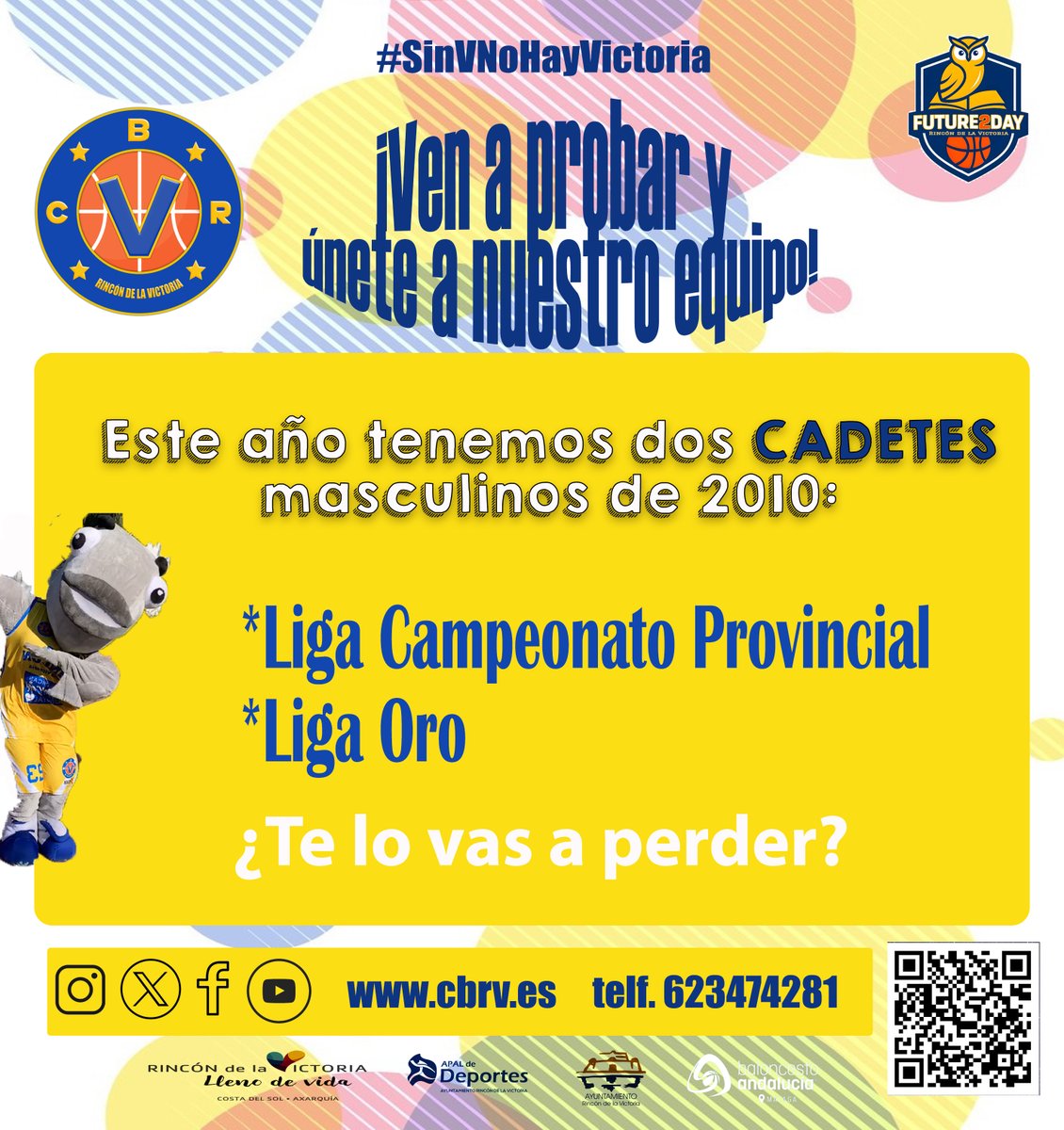 💛💙Jornada Puertas Abiertas

¡Un total de cuatro equipos comprometidos y listos para competir al máximo nivel!

¡𝙑𝙖𝙢𝙤𝙨 𝙖 𝙙𝙖𝙧𝙡𝙤 𝙩𝙤𝙙𝙤 𝙚𝙣 𝙡𝙖 𝙘𝙖𝙣𝙘𝙝𝙖!🏀

M𝓪ñ𝓪𝓷𝓪 14 𝓭𝓮 𝓐𝓰𝓸𝓼𝓽𝓸 (11:30 ), 𝓵𝓪𝓼 𝓹𝓲𝓼𝓽𝓪𝓼 𝓭𝓮 𝓒. 𝓜.𝓟𝓪𝓻𝓺𝓾𝓮  𝓥𝓲𝓬𝓽𝓸𝓻𝓲𝓪.