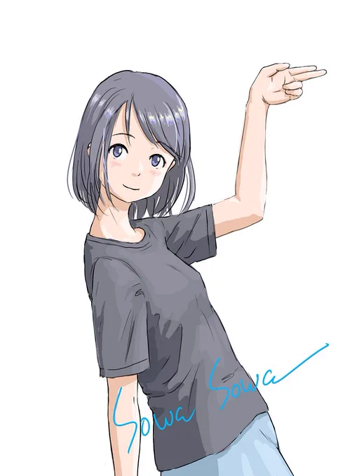 『たれ目さん』 左手のモデルはそわそわですw