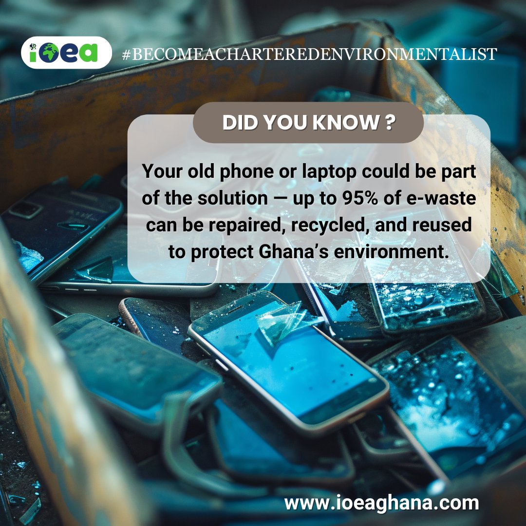In Agbogbloshie, Accra, most e-waste is burned, releasing dangerous toxins into our environment. Yet up to 95% of it can be repaired, recycled, and reused, protecting our air, soil, and water.
Let’s choose solutions that keep Ghana green, healthy, and sustainable. 
#ewaste