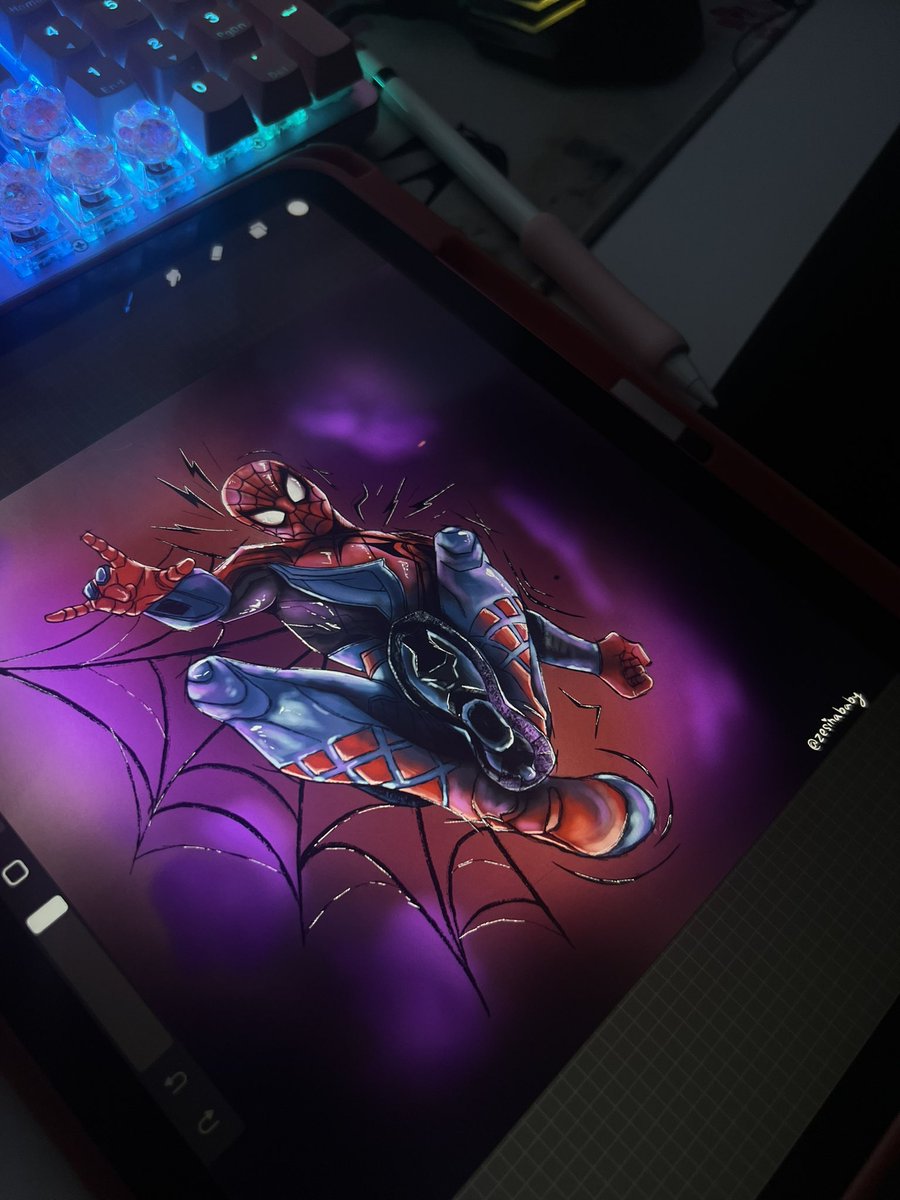 zesinababy's tweet photo. been a while since ive drawn properly :’) 
#spiderman #marvel https://t.co/xZHh03pQNe