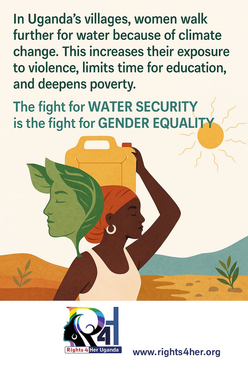 🌍 Day 1. Climate Justice Must Be Gender-Responsive

In Uganda, women and girls bear the heaviest burdens during droughts, floods, and food shortages. Yet women grow more than 55% of Uganda’s food but own  less than 10% of Uganda’s land. 

Climate justice = gender justice