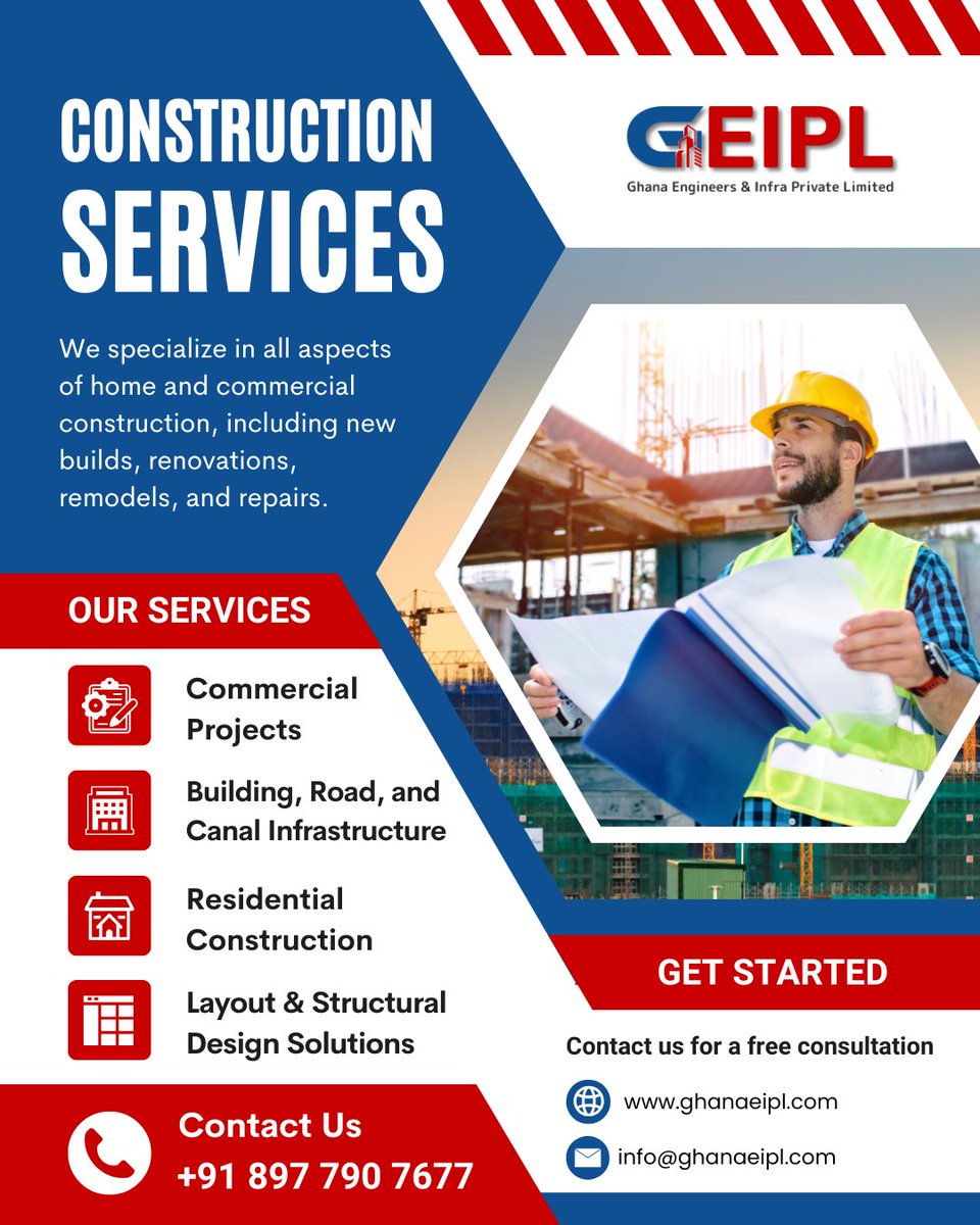 GhanaEngineers's tweet photo. Building your vision, brick by brick – delivering quality construction services that stand the test of time.

#constructionservices #qualityconstruction #buildingdreams #civilconstruction #structuraldesign #constructionprojects #infrastructuredevelopment #constructioncompany https://t.co/rkNIGMM9VV