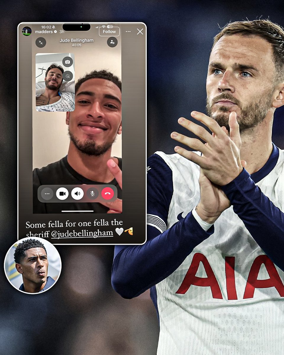 Gio Bellingham 🏴 (@gio_bellingham_) on Twitter photo Jude Bellingham a appelé Maddison après son opération. ❤️🙏🏽 Jude Bellingham a appelé Maddison après son opération. ❤️🙏🏽