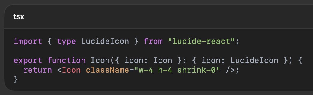 🎯 React + Tailwind CSS Pro Tip:
Icons looking misaligned?
Fix it once → everywhere.

1️⃣ Pick one icon set (e.g. lucide-react) for consistency.
2️⃣ Create a small wrapper to normalize size &amp; styling:

Now every icon:
Matches text height
Aligns perfectly
It's easy to swap

✅