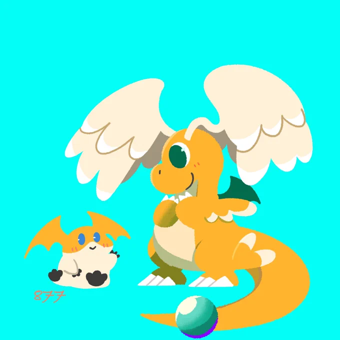 #8月になったのでフォロワーさんに自己紹介しようぜ こんな感じのデフォルメ調のポケモンを描いてます!