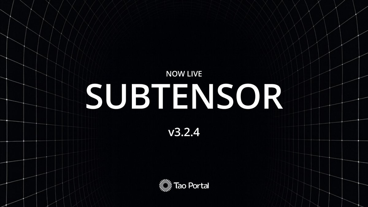 🚨 Subtensor v3.2.4 is live $TAO 🚨
Cheaper txs. Smarter fees. Tighter economics. Stronger infra.

Top changes:
💸 Fees ~10× lower
🧠 “Smart fees” → fewer failed txs
🏦 Protocol captures emissions fees
⏳ Commit-Reveal v3 upgrades
👩‍💻 Modernised SDK, Rust, CI

🧵👇