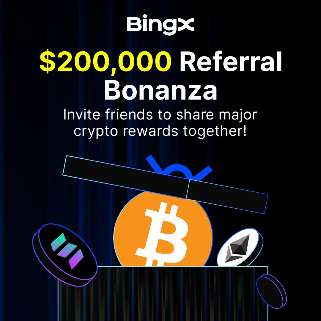 BingXListing's tweet image. Ready to turn invites into serious rewards?💰

BingX is giving away $200,000 in the Surprise Invitation Gift event—your shot at SOL, ETH, and even 1 BTC.

Invite 1 friend and get 10 USDT in SOL and new users can earn 15 USDT in ETH after their first trade. Plus, the 1 BTC grand…