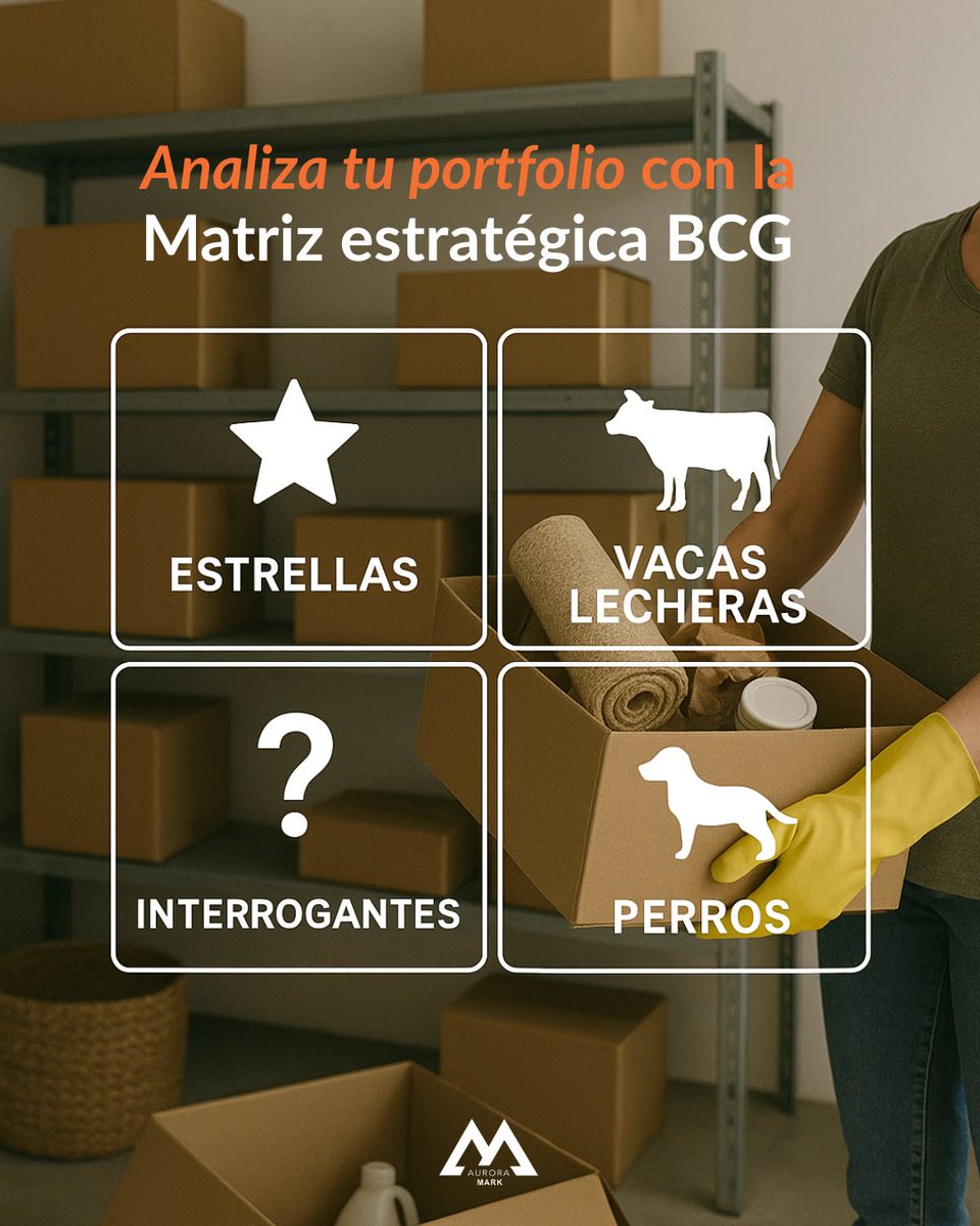 ¿Qué hay en tu portfolio?
La Matriz BCG es una herramienta perfecta para evaluar la cartera de productos y servicios de una empresa. Nos ayuda a visualizarlos y decidir con claridad cuáles potenciar e invertir tiempo y recursos y cuáles soltar para hacer una limpieza estratégica.