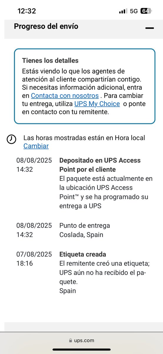 Saritonga1's tweet photo. @UPS_ES Es una VERGÜENZA!!!Por favor queréis pasar a recoger los paquetes de la taquilla de la Avenida Pedro Díez 21 en Madrid,llevan allí 4 paquetes desde hace 5 días.Según vosotros ya se dan por perdidos, estando https://t.co/bEVBCF8Lqa decís que me busque la vida, que hable con Vinted https://t.co/5a6HgM2au9