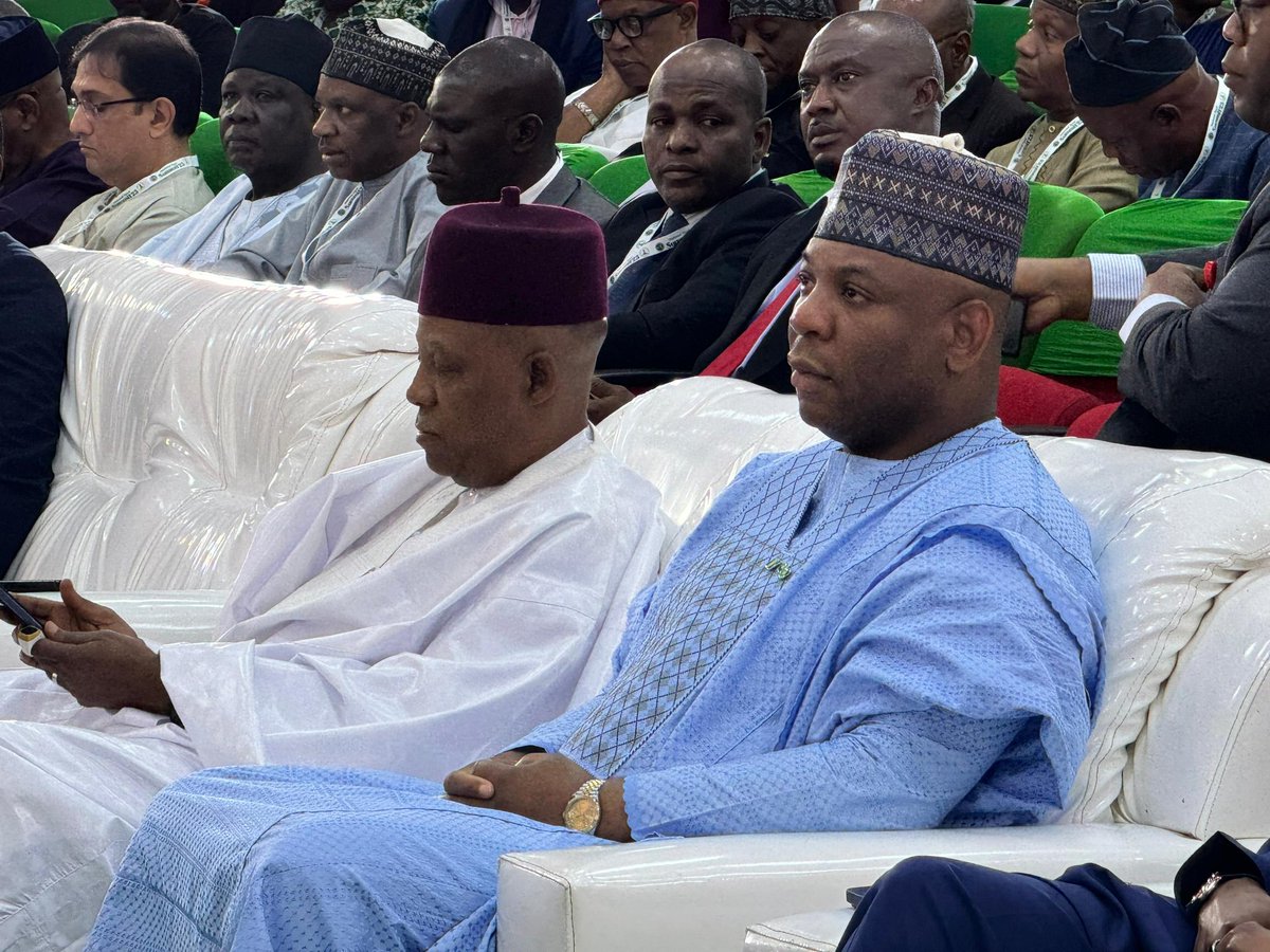 voiceofnigeria's tweet image. Vice President Kashim Shettima, representing President Bola Ahmed Tinubu, attended the 2025 National Steel Summit in Abuja to discuss revitalising Nigeria’s steel sector.

#NationalSteelSummit #SteelDevelopment #nigeriaEconomy #KashimShettima  #GlobalCompetitiveness