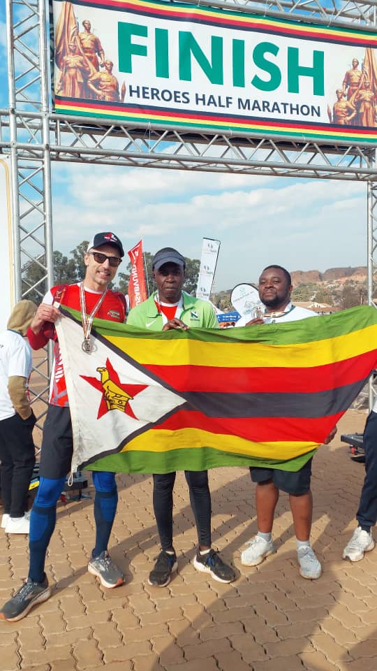 Mr Noah Paul and Mr Adrian Mhondiwa participated at the 2025 Heroes Half Marathon at the Museum of African Liberation together with Mr Jean Marc Page.