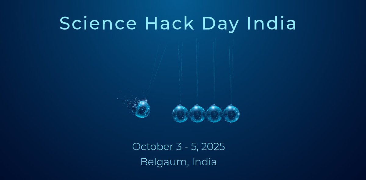 Save the dates: 3–5 Oct 2025 🗓️ Science Hack Day India is back—36 hours of making, tinkering, learning &amp; wonder. Open to everyone. Bring your curiosity and your crazy ideas. sciencehackday.in
#SHDIndia #ScienceHackDay #STEM #OpenScience #pythonlearning