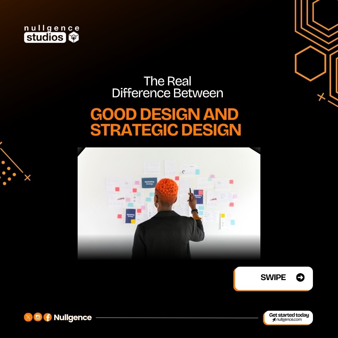 nullgenceHQ's tweet photo. A pretty website can still fail your business.
The difference? Strategy.
Design that isn’t rooted in your business goals is just expensive art.
We build design that works and not just looks.

DM “STRATEGIC” to see how we approach design differently.

#Strategicdesign https://t.co/R9aE1366ce