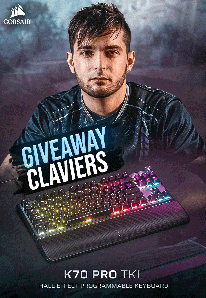 Richard Papillon (@shoxcsgo) on Twitter photo 💥GIVEAWAY CLAVIER Corsair K70 PRO TKL ! 💥
Grâce à <a href="/CORSAIRFRA/">CORSAIR France</a>, je vous fais gagner ce clavier mécanique redoutable : switches ultra-rapides, RGB de malade et style qui envoie.
Comment participer ?
1⃣ Follow <a href="/shoxCSGO/">Richard Papillon</a> + <a href="/CORSAIRFRA/">CORSAIR France</a>
2⃣ Like + RT ce post
3⃣ Tag 2 potes qui 💥GIVEAWAY CLAVIER Corsair K70 PRO TKL ! 💥
Grâce à <a href="/CORSAIRFRA/">CORSAIR France</a>, je vous fais gagner ce clavier mécanique redoutable : switches ultra-rapides, RGB de malade et style qui envoie.
Comment participer ?
1⃣ Follow <a href="/shoxCSGO/">Richard Papillon</a> + <a href="/CORSAIRFRA/">CORSAIR France</a>
2⃣ Like + RT ce post
3⃣ Tag 2 potes qui